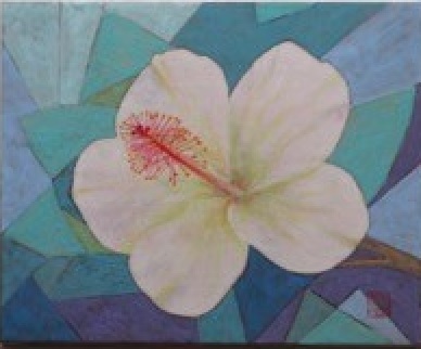 Kokiʻo Keʻokeʻo -White Hibiscus- 27.3cmWx22.0cmH